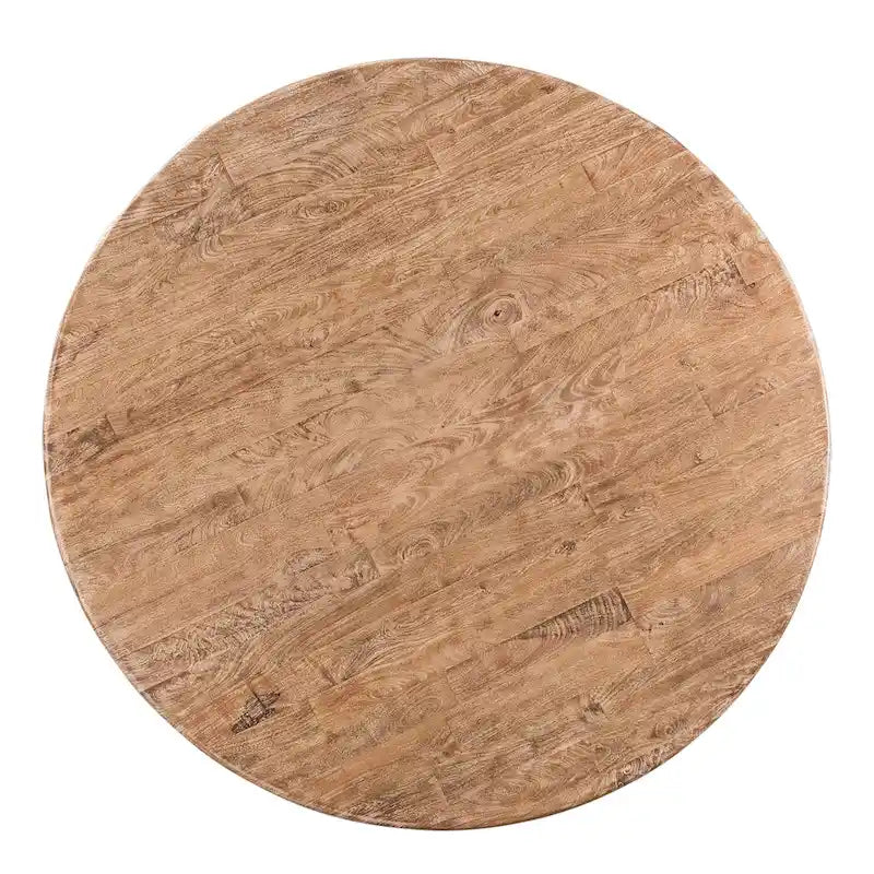 Table de salle à manger ronde Pengrove en bois de manguier