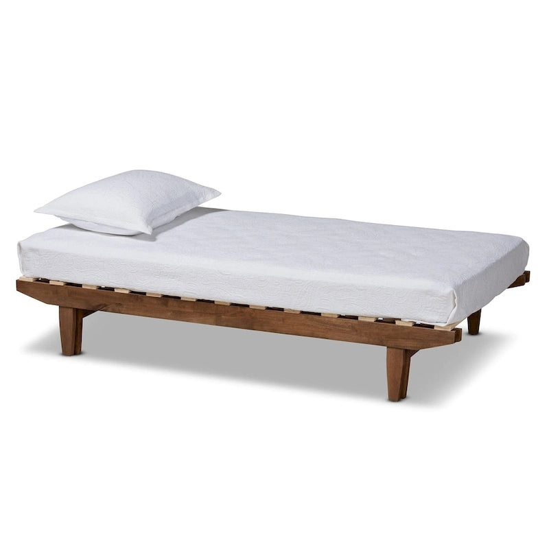 Cadre de lit extensible Hiro, moderne et contemporain, pouvant accueillir une personne ou une personne seule, jusqu'à un lit king size.