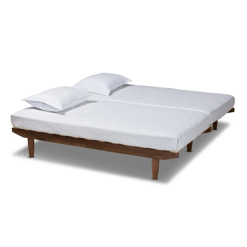 Cadre de lit extensible Hiro, moderne et contemporain, pouvant accueillir une personne ou une personne seule, jusqu'à un lit king size.