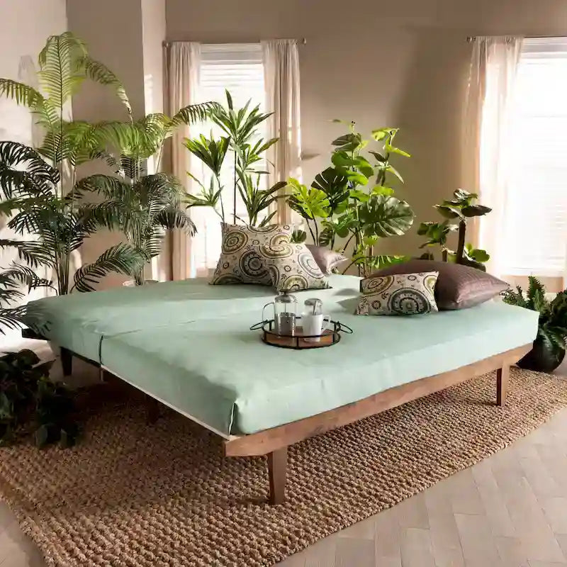 Cadre de lit extensible Hiro, moderne et contemporain, pouvant accueillir une personne ou une personne seule, jusqu'à un lit king size.
