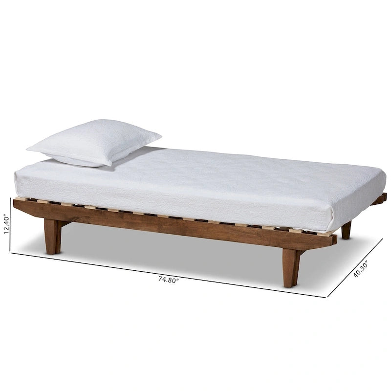 Cadre de lit extensible Hiro, moderne et contemporain, pouvant accueillir une personne ou une personne seule, jusqu'à un lit king size.
