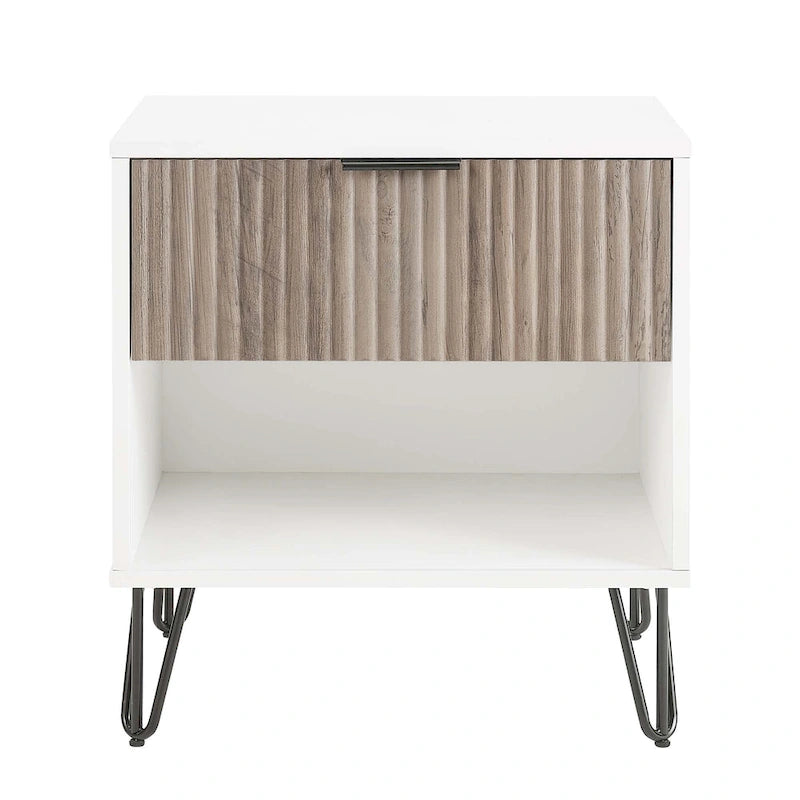 Table de chevet Manhattan Comfort Dumbo style Mid-Century avec 1 tiroir