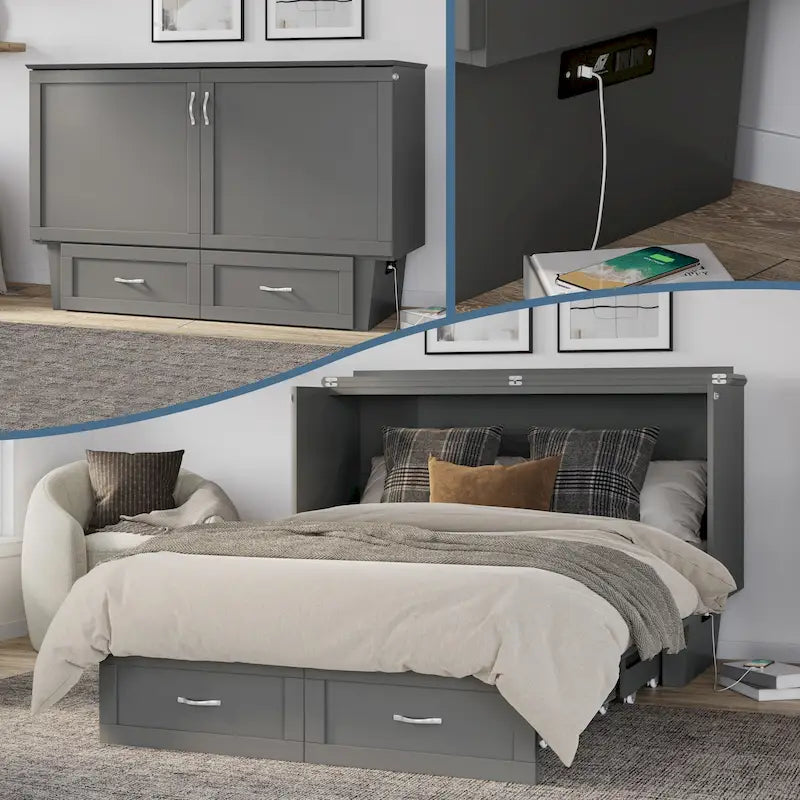 Lit escamotable Chelsea Queen avec matelas