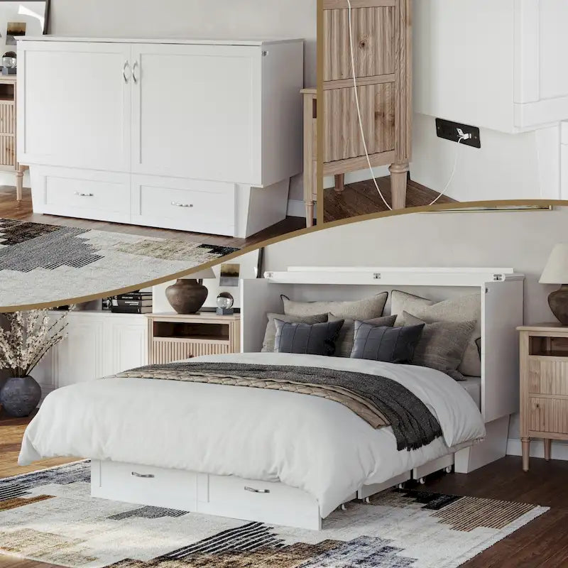 Lit escamotable Chelsea Queen avec matelas