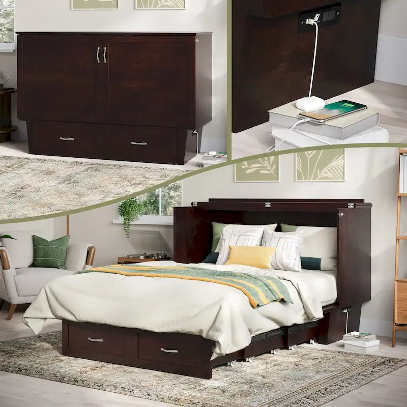 Lit escamotable Chelsea Queen avec matelas