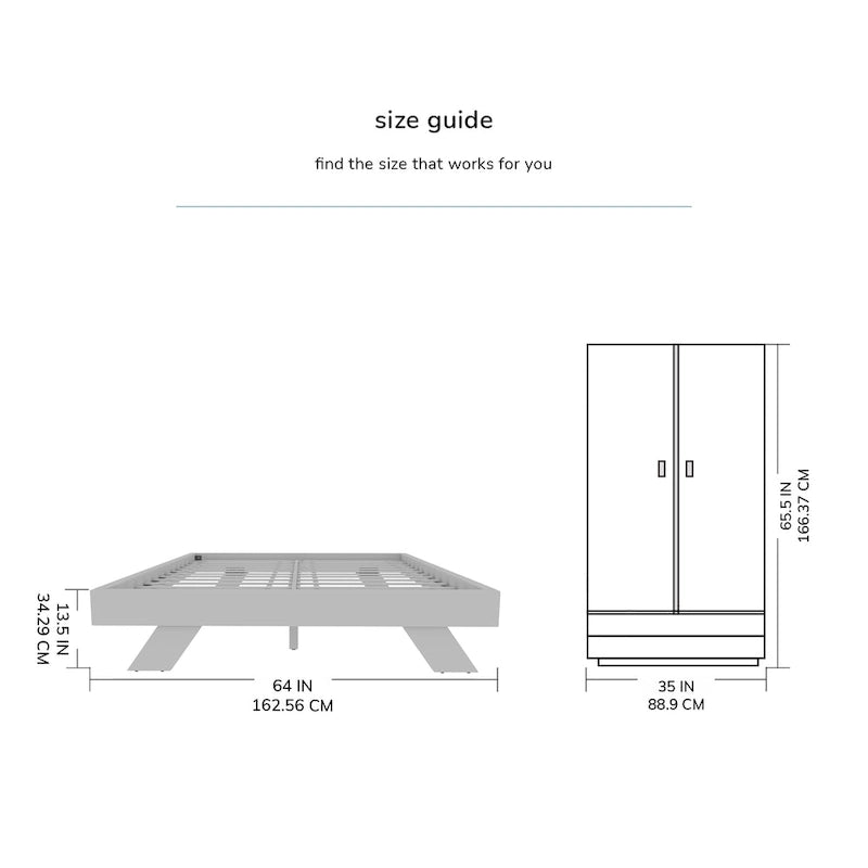 Lit plateforme MH London Etna Queen Size