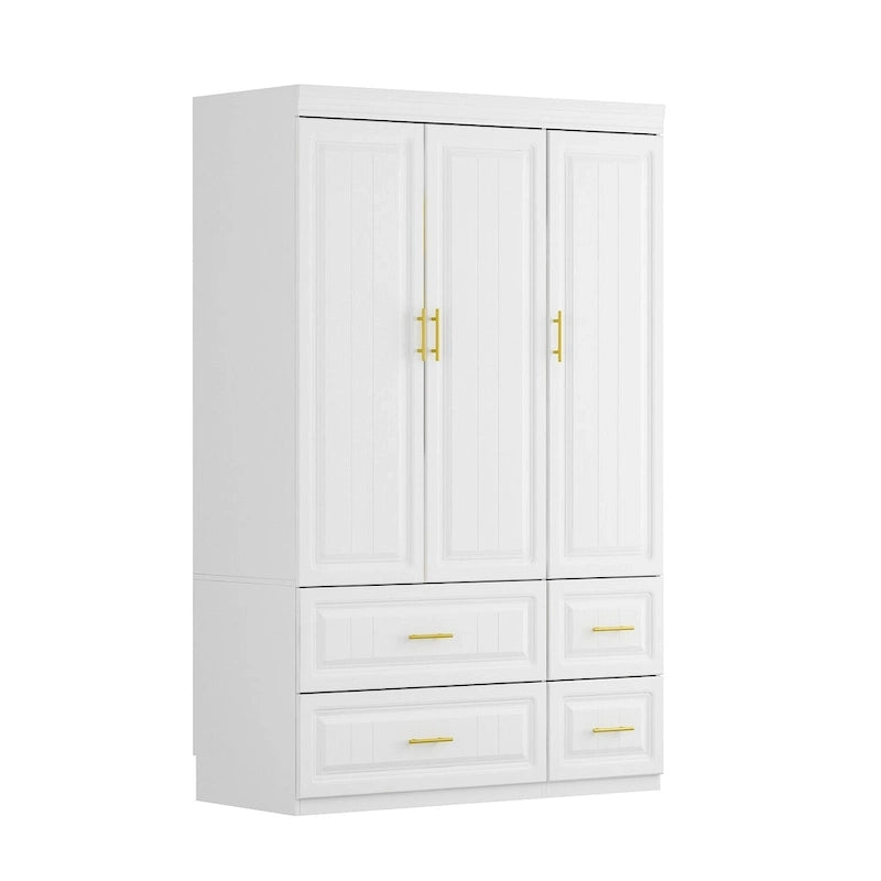 Armoire-penderie moderne autoportante avec grand espace de rangement
