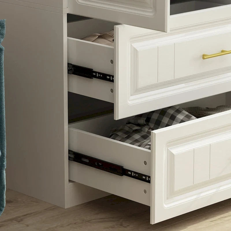Armoire-penderie moderne autoportante avec grand espace de rangement