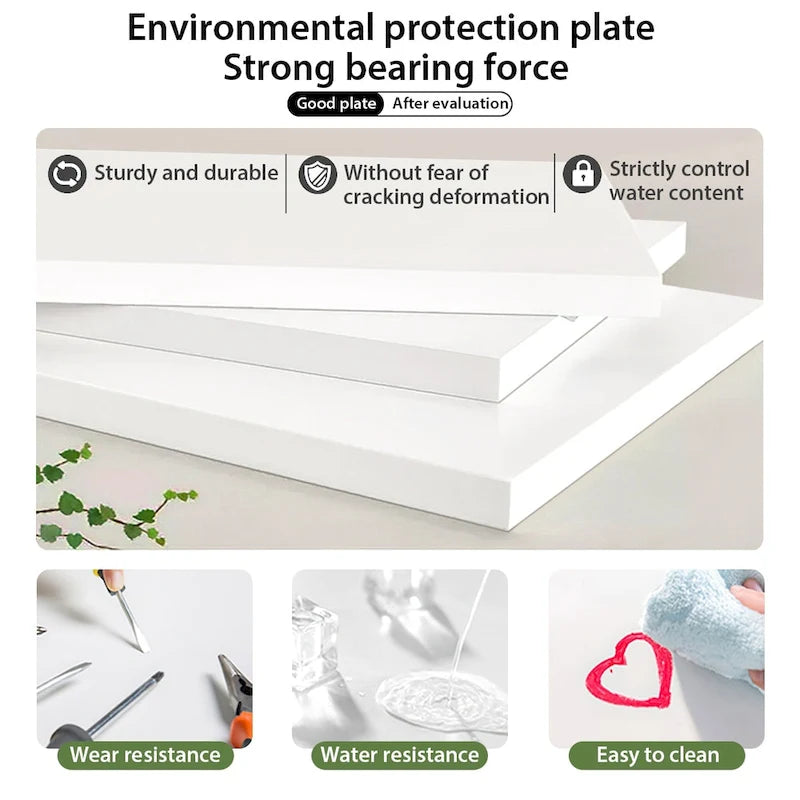 Bureau d'accueil en bois en forme de L