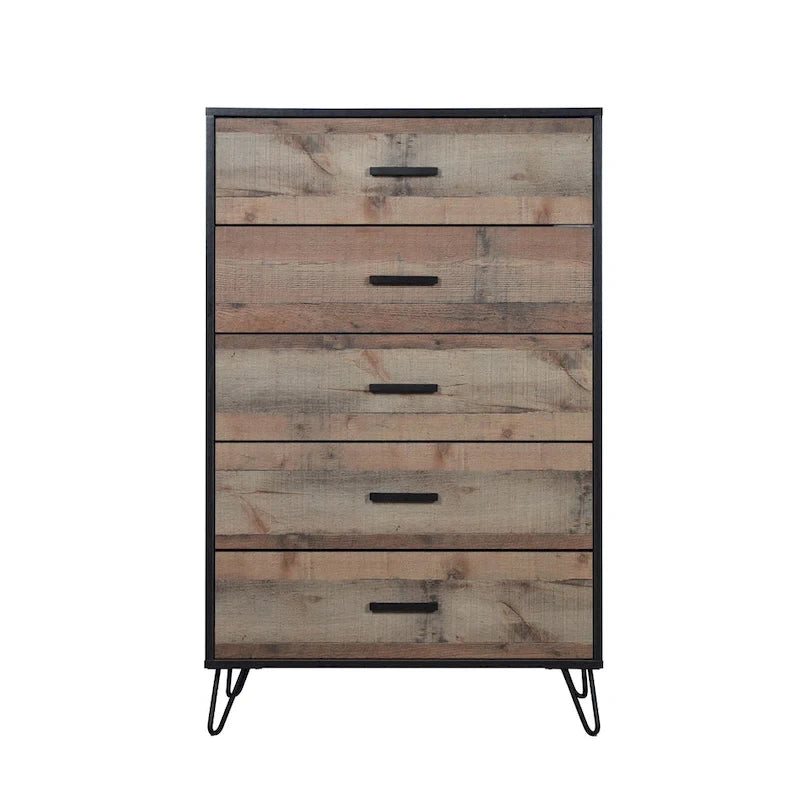 Ensemble de chambre à coucher rustique 5 pièces Slater de New Classic Furniture