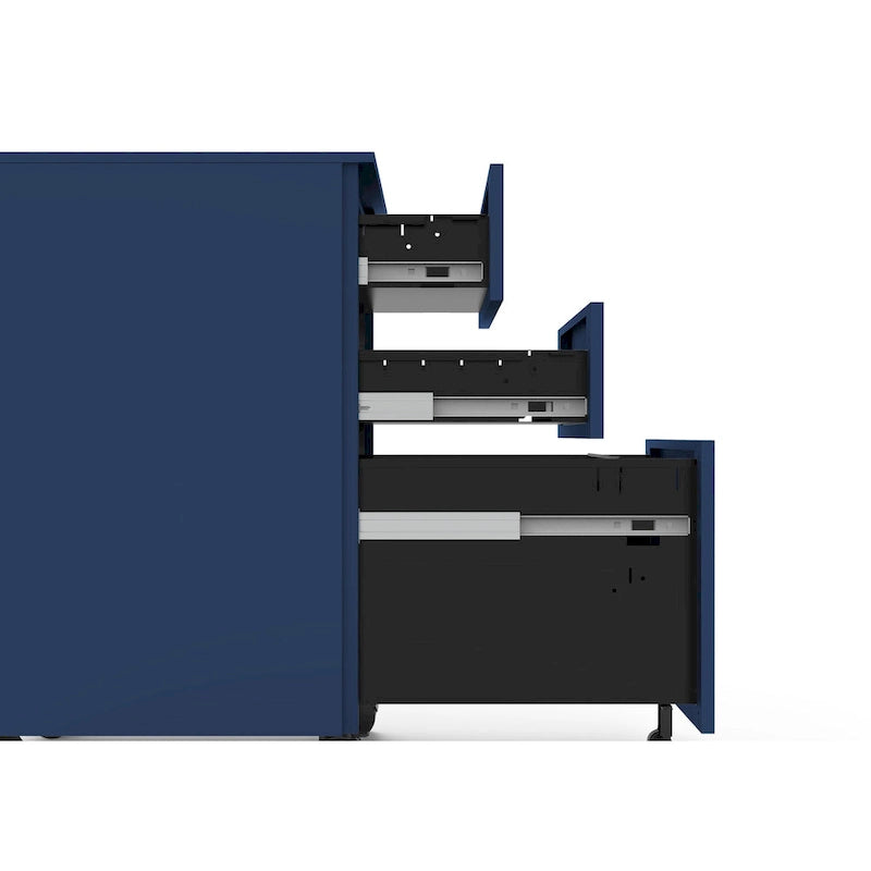 Classeur mobile à 3 tiroirs verrouillables Owen Urban en métal mat de Furniture of America