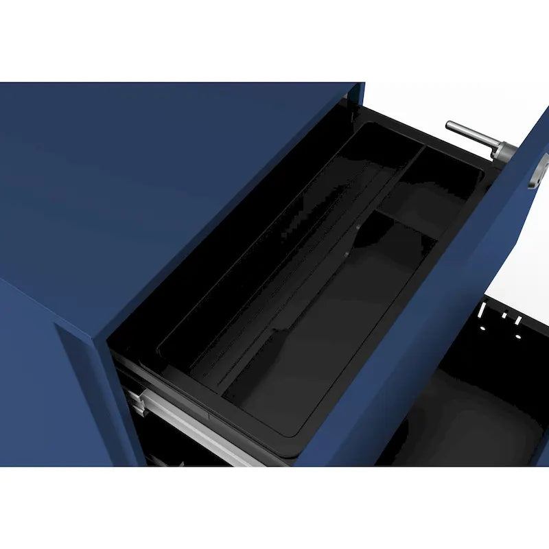 Classeur mobile à 3 tiroirs verrouillables Owen Urban en métal mat de Furniture of America