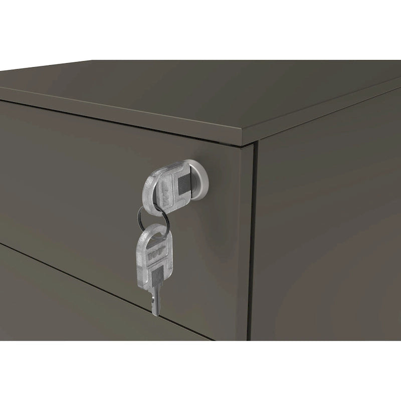 Classeur mobile à 3 tiroirs verrouillables Owen Urban en métal mat de Furniture of America