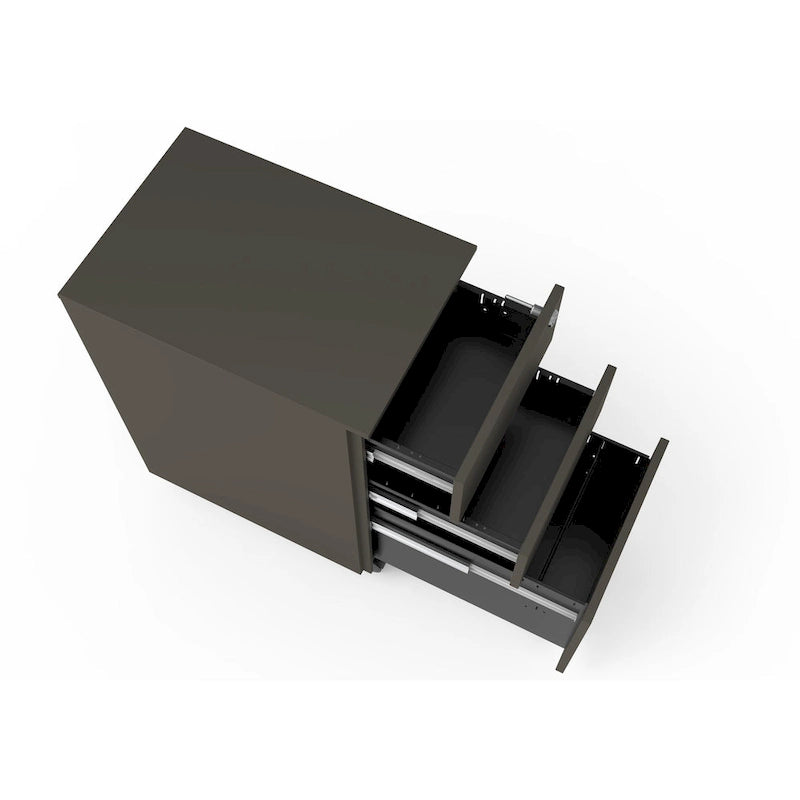 Classeur mobile à 3 tiroirs verrouillables Owen Urban en métal mat de Furniture of America