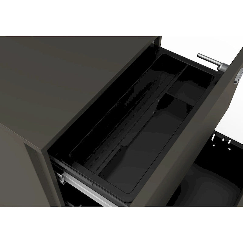 Classeur mobile à 3 tiroirs verrouillables Owen Urban en métal mat de Furniture of America