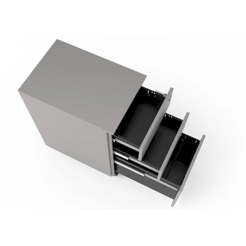 Classeur mobile à 3 tiroirs verrouillables Owen Urban en métal mat de Furniture of America