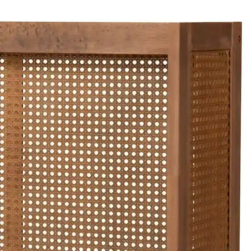 Tête de lit Carson Carrington Dagas enveloppante en bois courbé et rotin