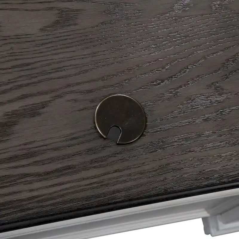 Bureau Allyson Park blanc anthracite brossé