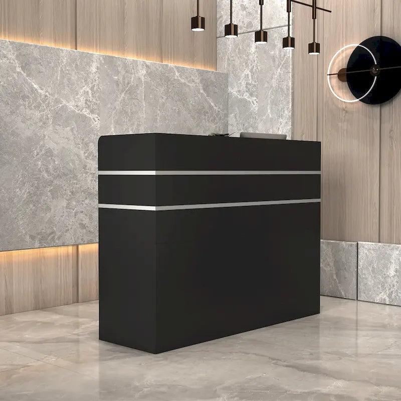 Bureau d'accueil à 3 tiroirs, table de réception, bureau d'ordinateur, espace de travail