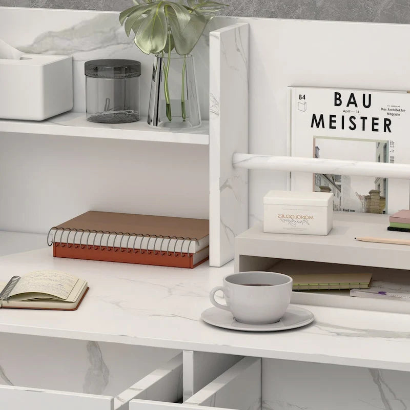 Bureau d'accueil à 3 tiroirs, table de réception, bureau d'ordinateur, espace de travail