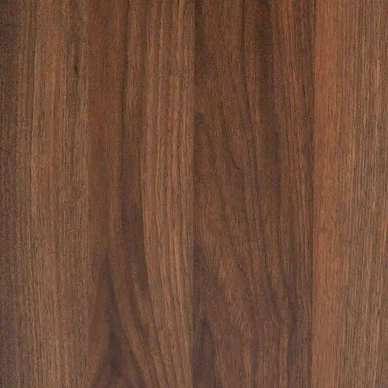 Table de chevet Hartman de style moderne du milieu du siècle, finition noyer, à 2 tiroirs