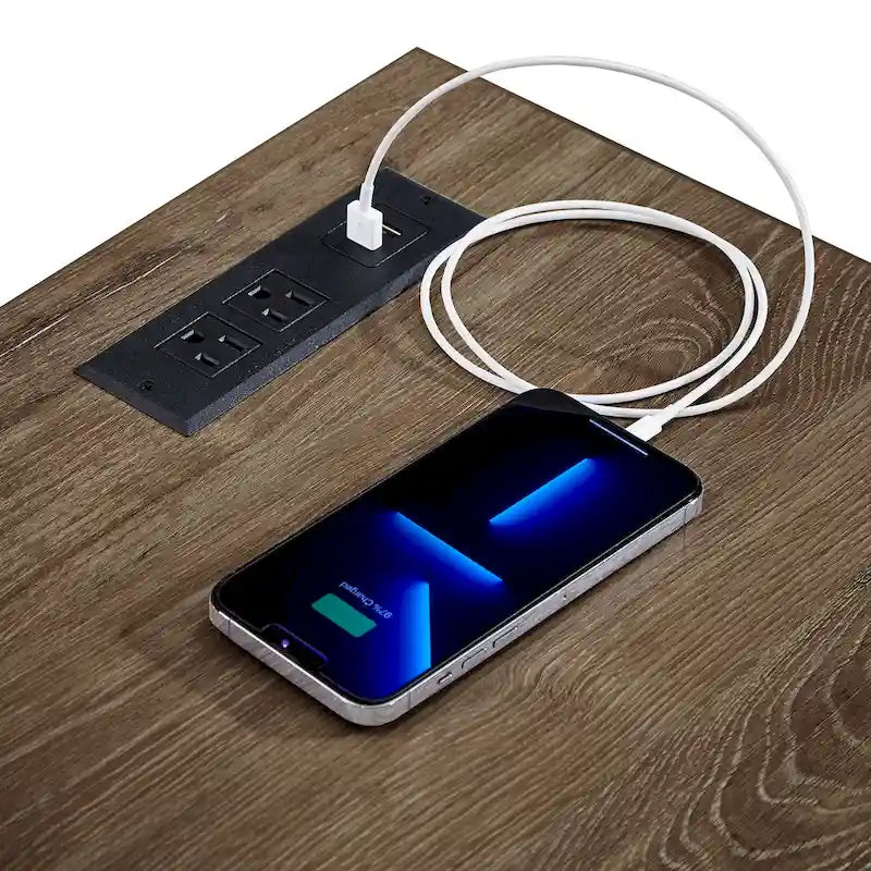 Bureau Hinesburg 35 po avec chargeur USB par iNSPIRE Q Classic