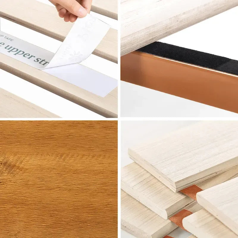 Cadre de lit plateforme de luxe en bois de pin rustique Priage by ZINUS