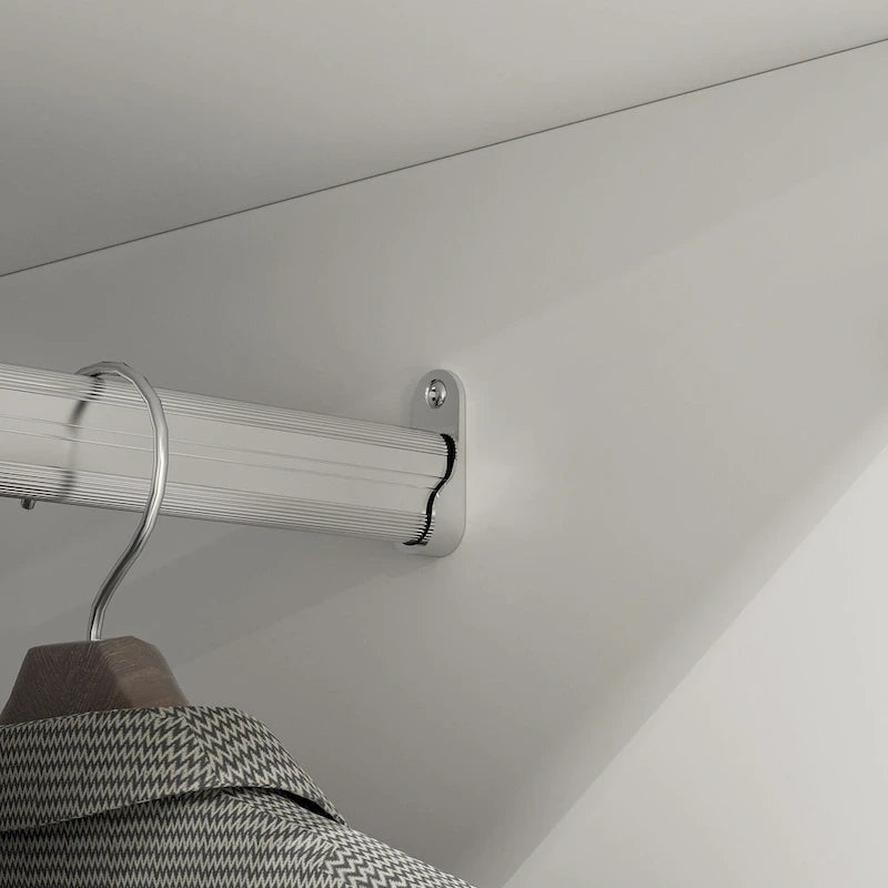 Armoire combinée avec miroir et tringle à vêtements pour chambre à coucher