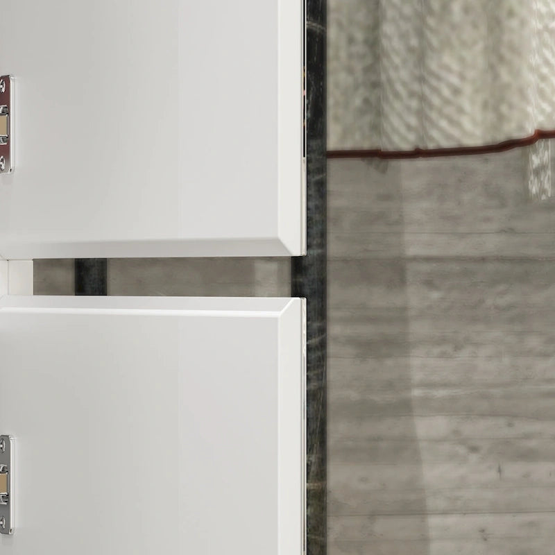 Armoire combinée avec miroir et tringle à vêtements pour chambre à coucher