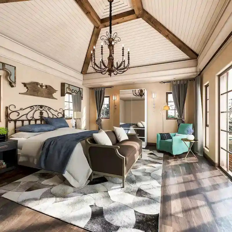 Armoire combinée avec miroir et tringle à vêtements pour chambre à coucher