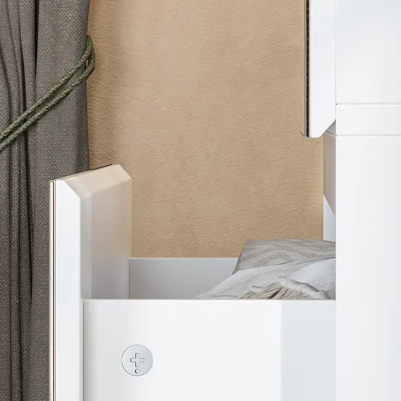 Armoire combinée avec miroir et tringle à vêtements pour chambre à coucher