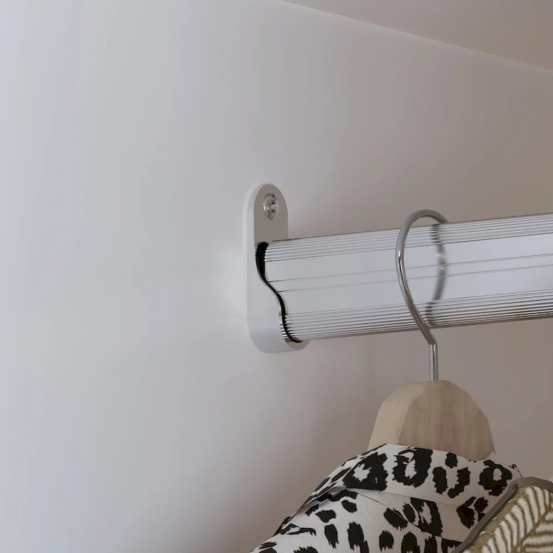 Armoire combinée avec miroir et tringle à vêtements pour chambre à coucher