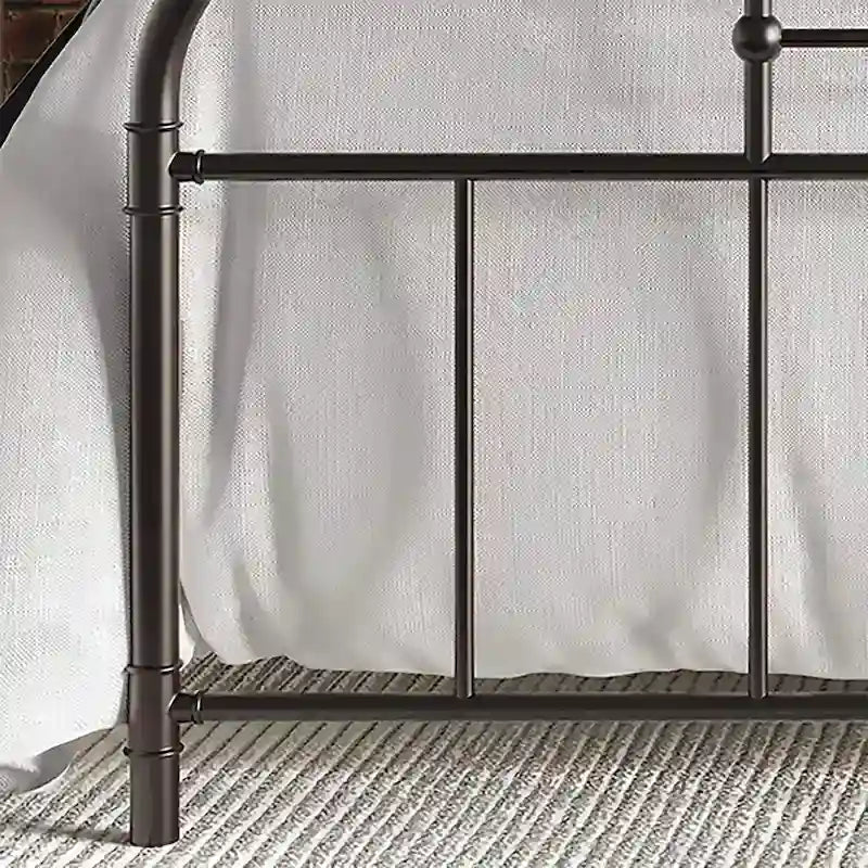 Lit plateforme minimaliste en métal à bords incurvés CraftPorch
