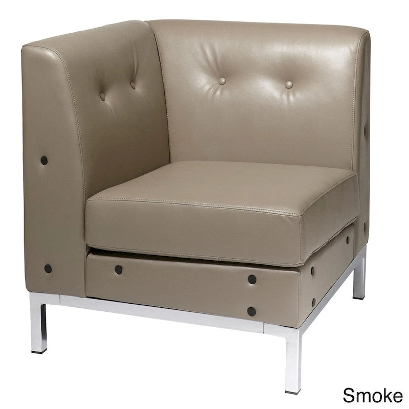 Fauteuil d'angle en similicuir Wall Street