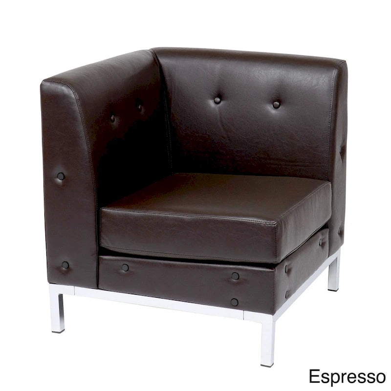 Fauteuil d'angle en similicuir Wall Street