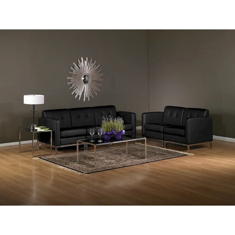 Fauteuil d'angle en similicuir Wall Street