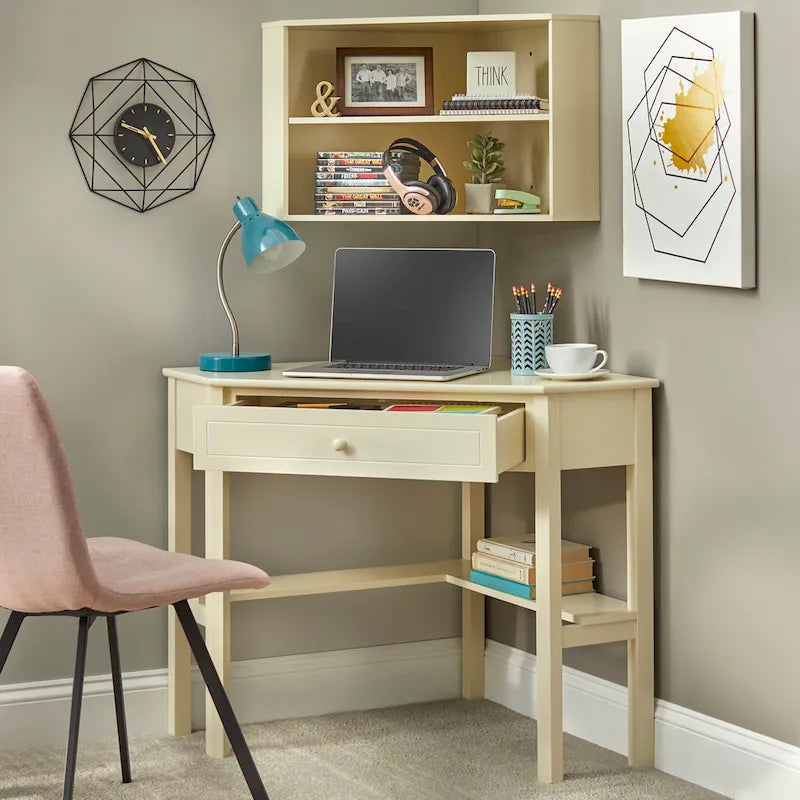 Ensemble bureau d'angle et étagère Simple Living