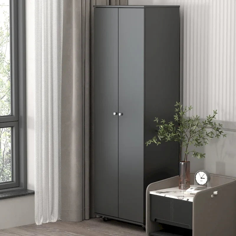 70.9Armoires Armoire Placard Rangement Meuble à Chaussures Blanc/Noir