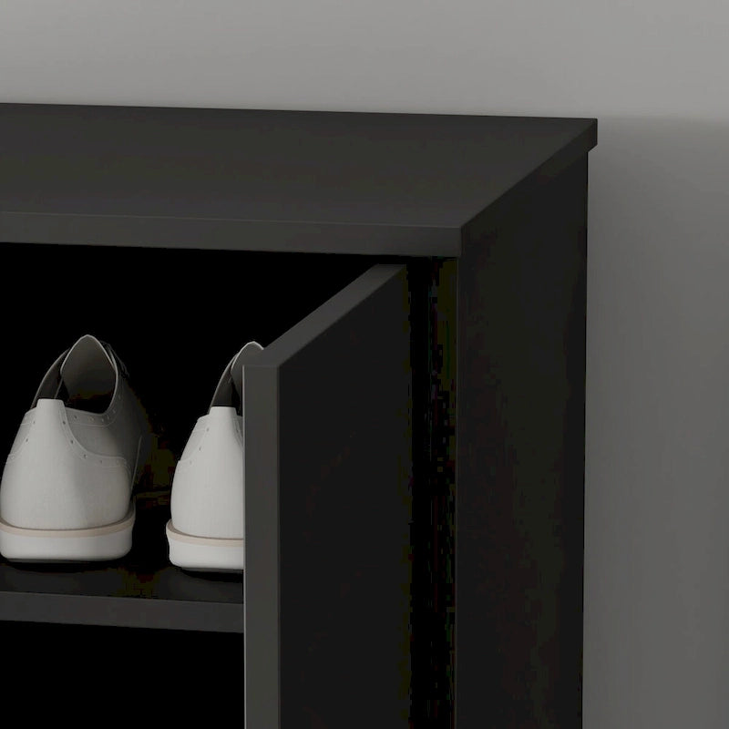 70.9Armoires Armoire Placard Rangement Meuble à Chaussures Blanc/Noir