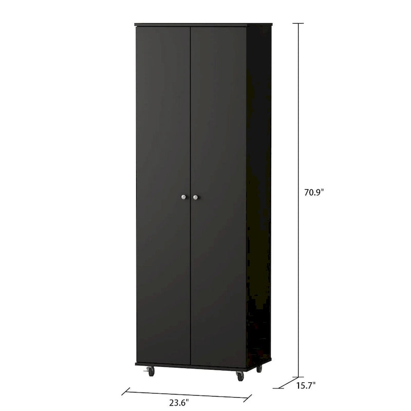70.9Armoires Armoire Placard Rangement Meuble à Chaussures Blanc/Noir