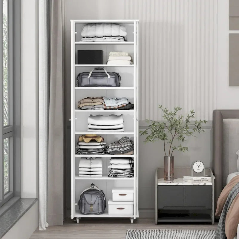 70.9Armoires Armoire Placard Rangement Meuble à Chaussures Blanc/Noir