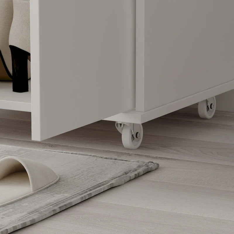 70.9Armoires Armoire Placard Rangement Meuble à Chaussures Blanc/Noir