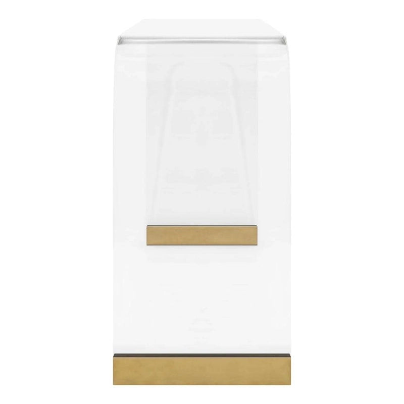 Console en acrylique doré