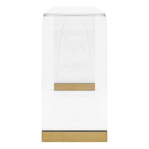 Console en acrylique doré