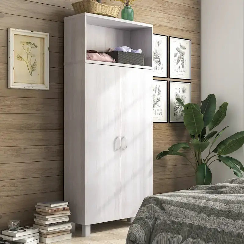 Armoire Jessica contemporaine en bois à double porte de Furniture of America