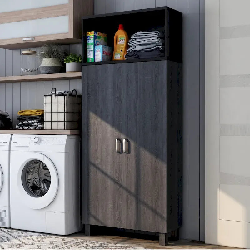 Armoire Jessica contemporaine en bois à double porte de Furniture of America