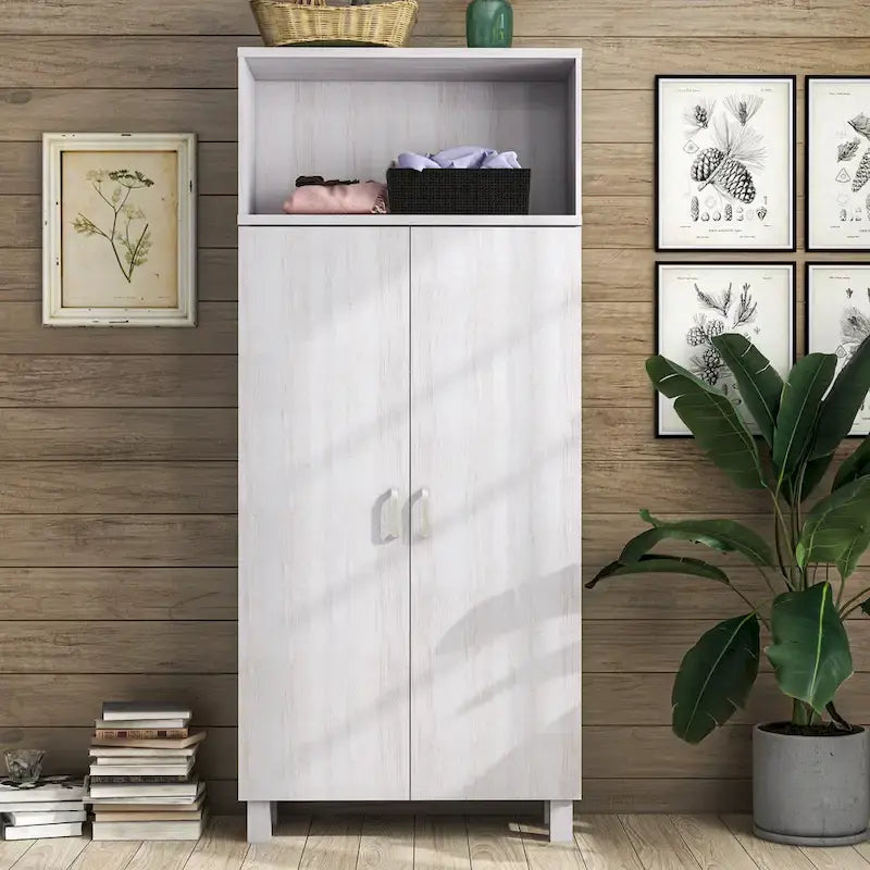 Armoire Jessica contemporaine en bois à double porte de Furniture of America