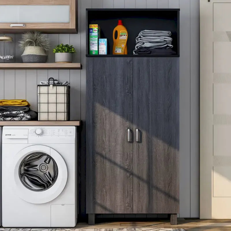 Armoire Jessica contemporaine en bois à double porte de Furniture of America