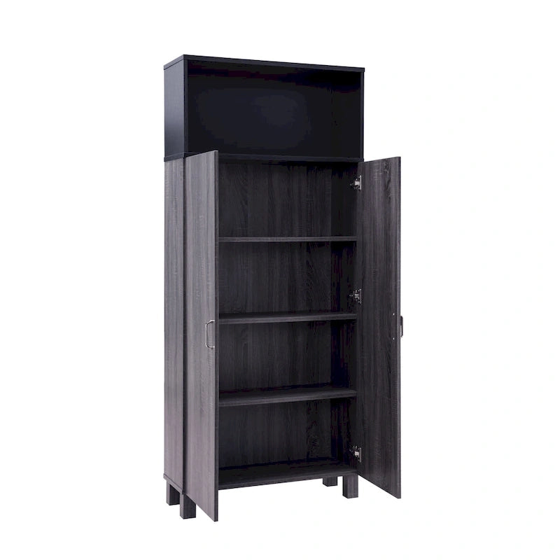Armoire Jessica contemporaine en bois à double porte de Furniture of America