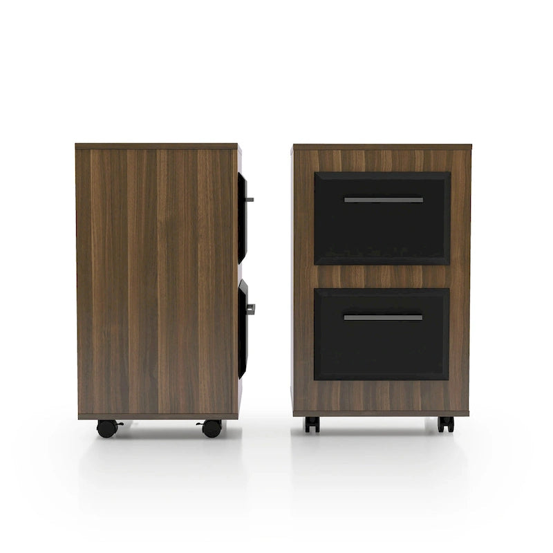 Classeur mobile DH BASIC Urban à deux tiroirs avec poignées en fer, par Denhour